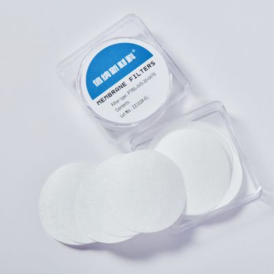 chất lượng  Hydrophobic Polytetrafluoroethylene PTFE Membrane Disc Filter 0.45µm 25mm Dia nhà máy sản xuất